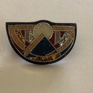 Acrylic Inlaid Arts and Craft style Brooch